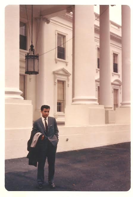 Photo 3-Sener Ozsahin in front of the White House, 1963. (Photo courtesy of Sener Ozsahin).