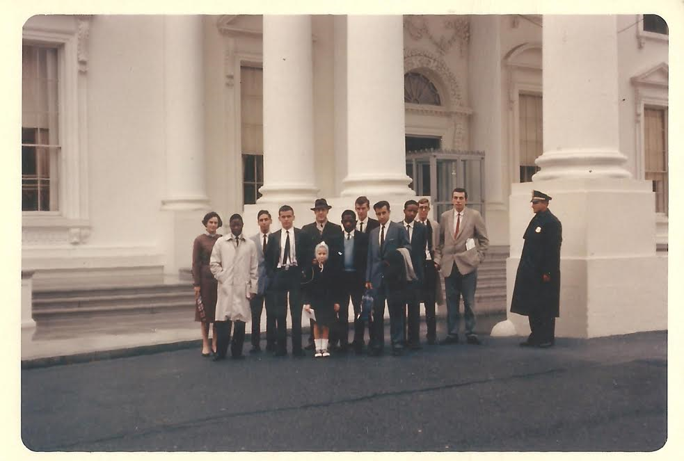 Photo 2-Sener Ozsahin with students from Princeton University in front of the White House, 1963. (Photo courtesy of Sener Ozsahin).